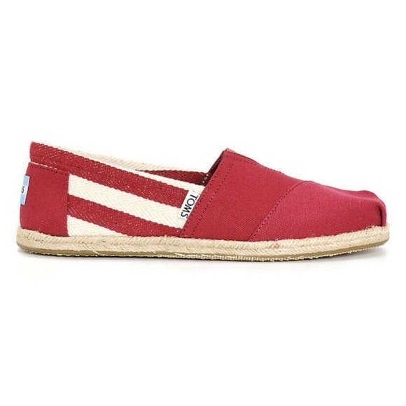 Toms Shoes - TOMS Classic University Red White Striped Shoes